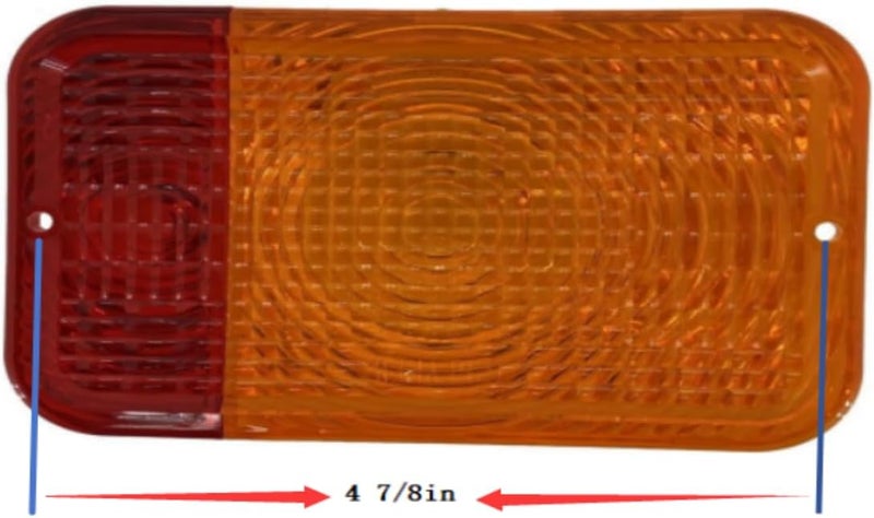 Sootim Replacement Red/Amber Lens RE70021 Fits JD 1023E (-310,000) 1026R (-310,000) 2210 2305 3032E(-610,000) 3038E(-610,000) 5415H 5615 5715 5715HC 5425N 5725N Tractor Lens Warning/Tail LAMP（2 Pack） - Image 4